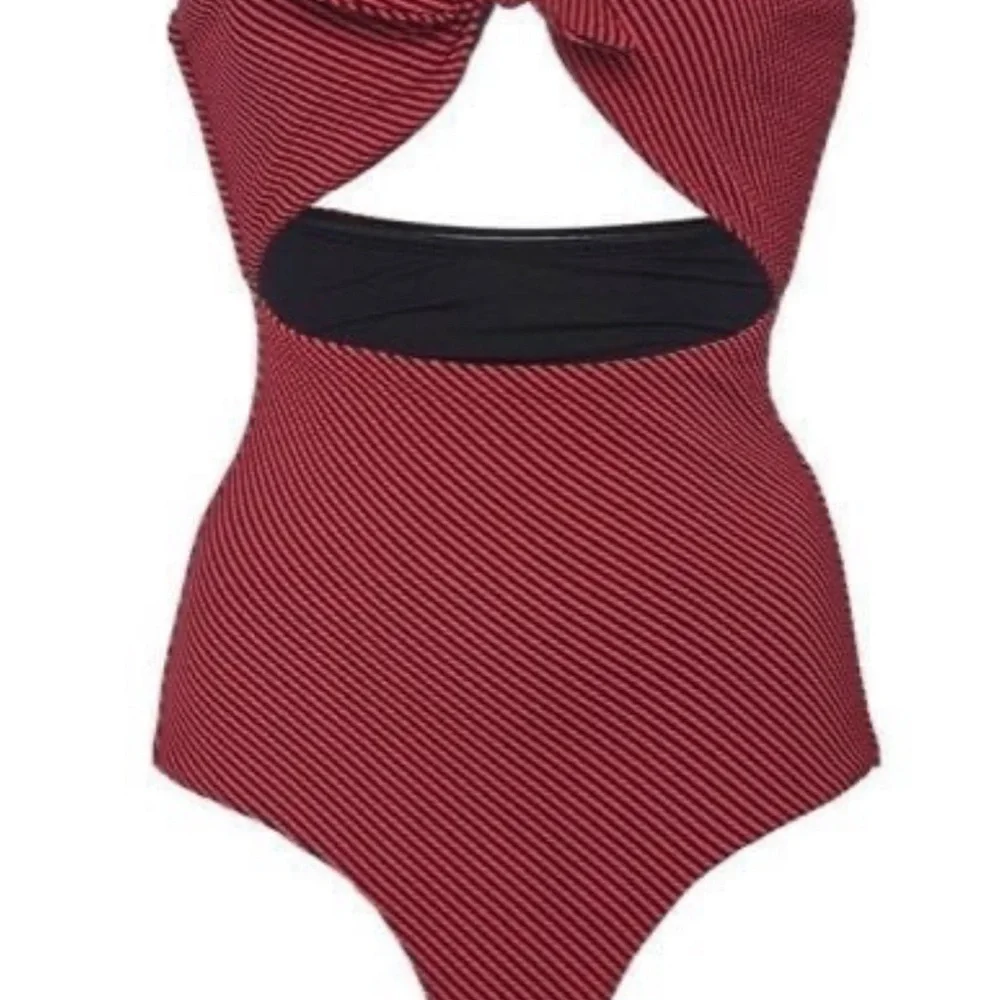 Onia Stripe Marie Cutout One Piece - Picture 2 of 4